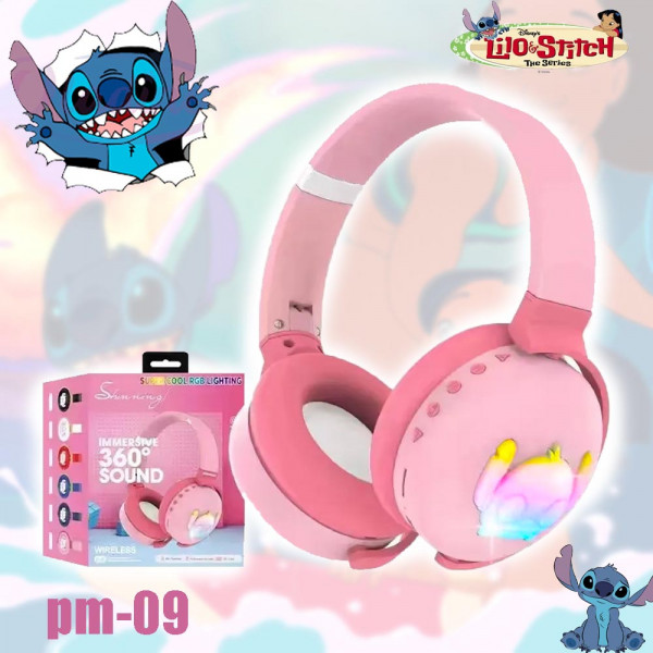 Безжични слушалки PM-09 STICH - светещи, SUPER COOL RGB LIGHTING